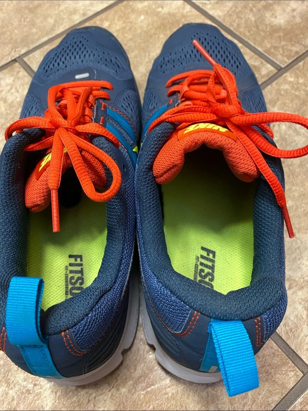 Nike Zoom Men’s Pegasus 29 Trail Shoes - Blue w/ Orange Laces-9
